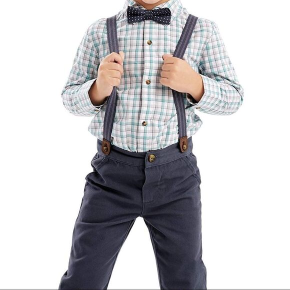 ✨HP✨Carter's Toddler Boys' 2-Piece Suspender Pants Set✨ - Picture 1 of 6